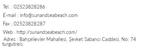 Sun And Sea Beach Hotel telefon numaralar, faks, e-mail, posta adresi ve iletiim bilgileri